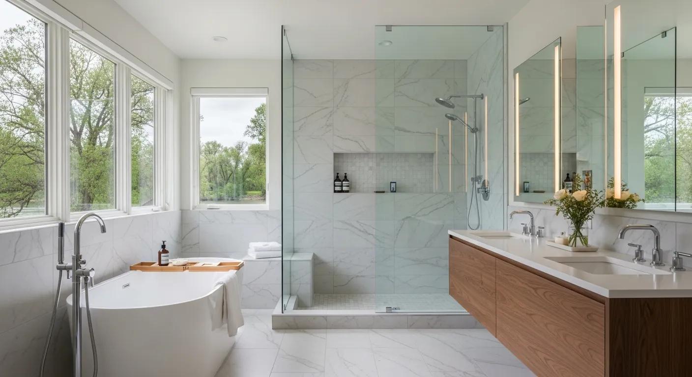 Updated bathroom and finishes staged before listing a Treasure Valley home for sale